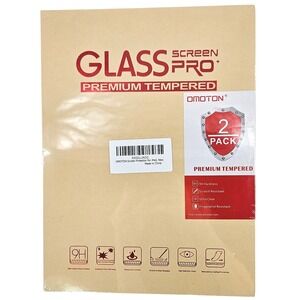 OMOTON 2 Pack Premium Tempered Glass Screen Protector for‎ iPad New 9H Hardness